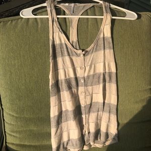 Striped Racerback button tank